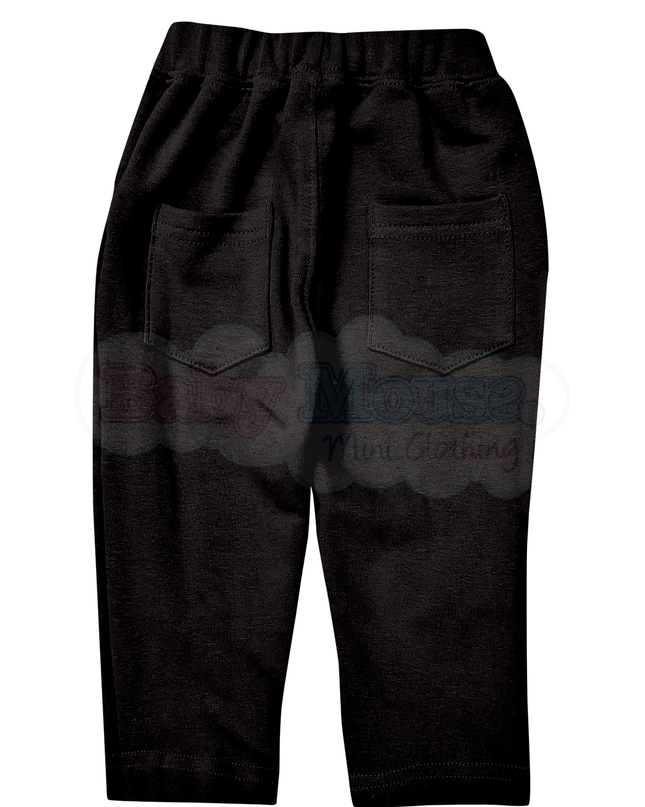 Pantalón kids 3 a 10 años. Terry Negro
