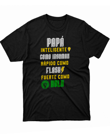 Playera Caballero.  Papá super héroe