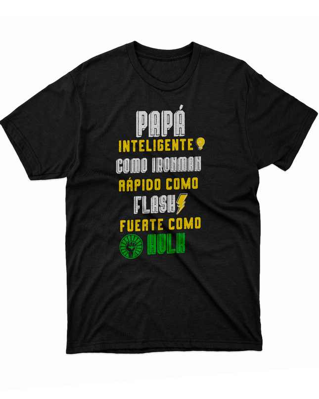 Playera Caballero.  Papá super héroe