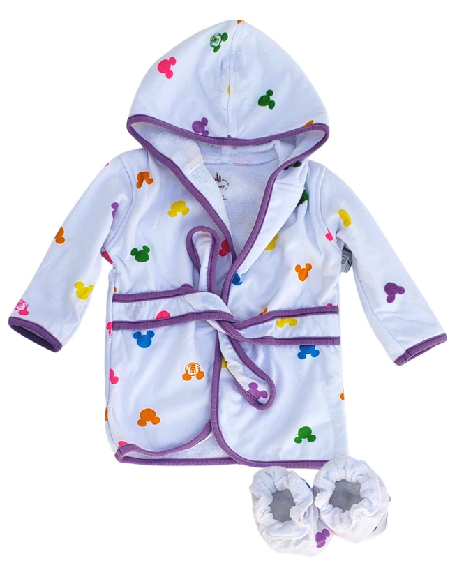 Set de Bata de baño para bebé 0-9 meses