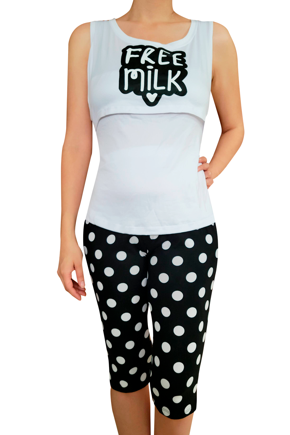 Pijama maternidad-lactancia capri. Free Milk – Mouse Apparel