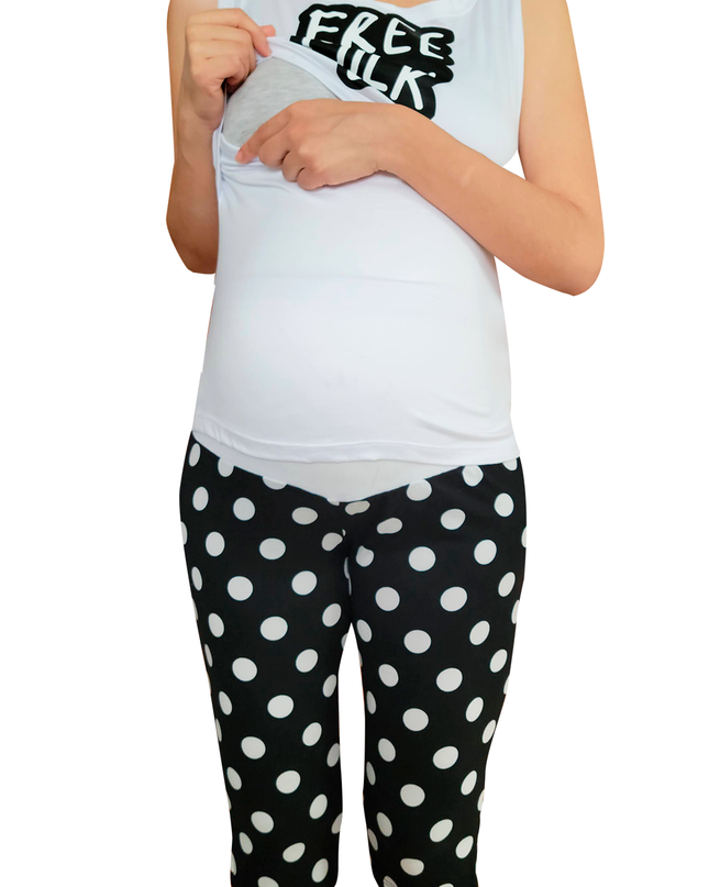 Pijama maternidad-lactancia capri. Free Milk