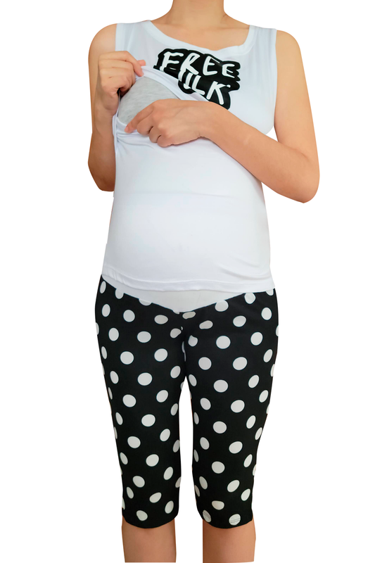 Pijama maternidad-lactancia capri. Free Milk