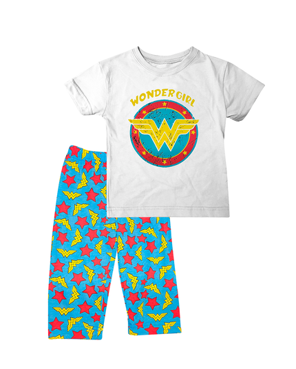 Pijama Manga corta  1 a 10 Años. Wonder Girl