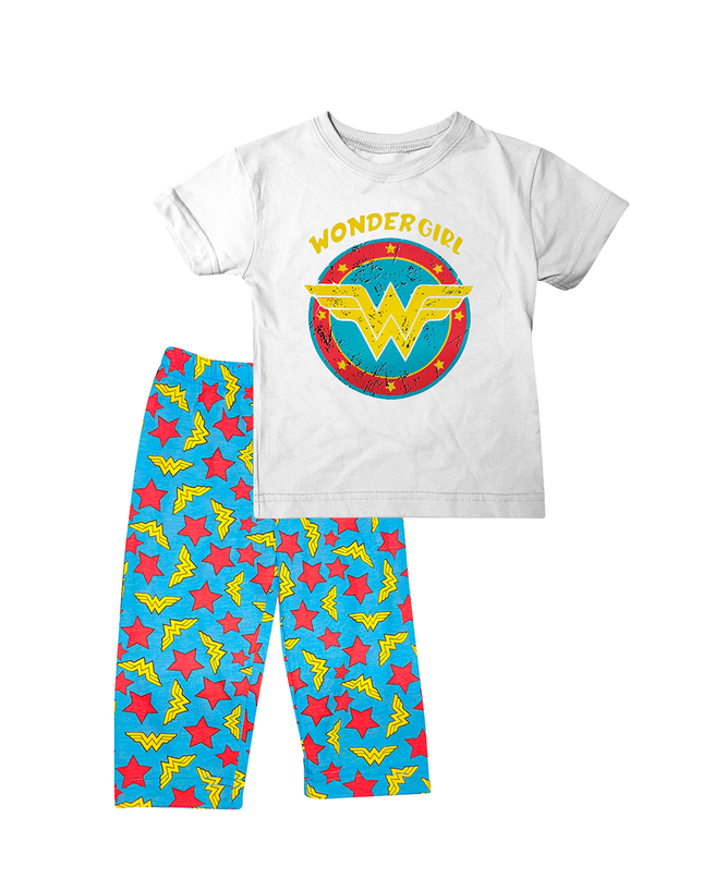 Pijama Manga corta  1 a 10 Años. Wonder Girl