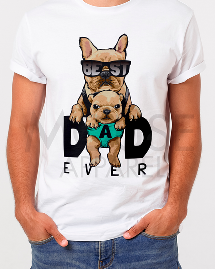 Playera Caballero. Best dad ever dog