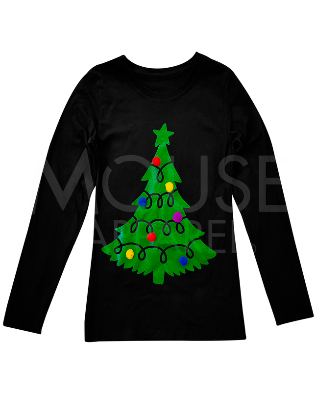 Playera Kids. Árbol pompones reales