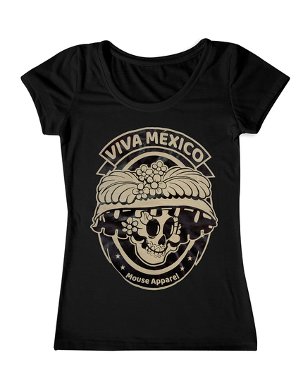 Playera Dama. Calaca viva México