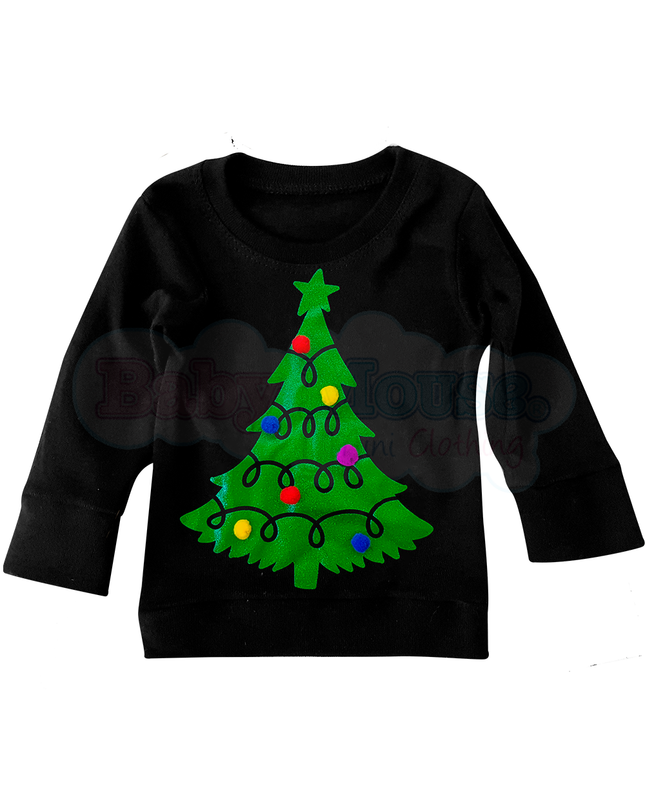Playera Kids. Árbol pompones reales