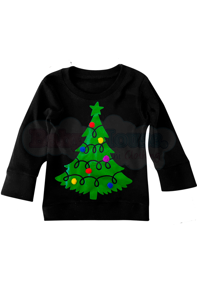 Playera Kids. Árbol pompones reales
