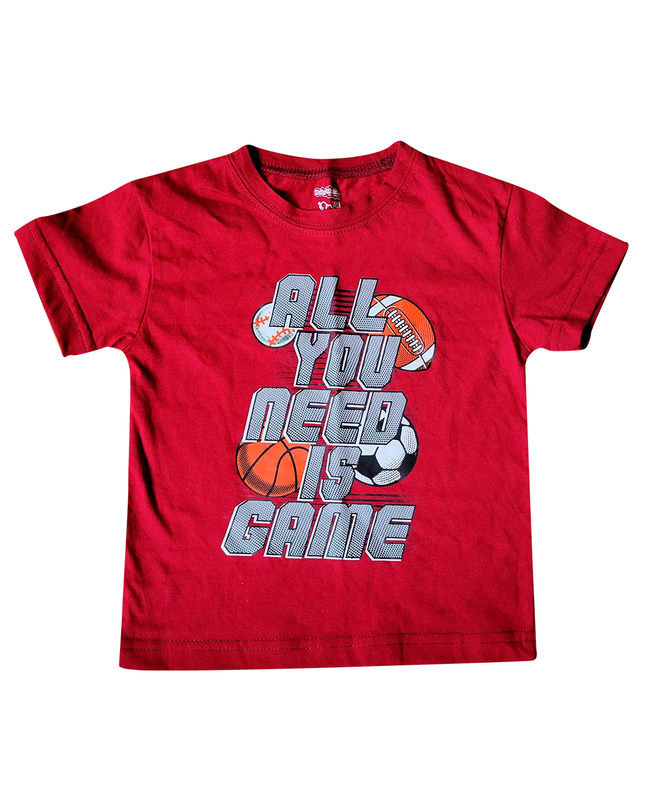 Playera Kids manga corta . All you need is Game