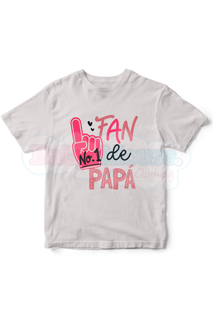 Playera Niña. Fan #1 de papá rosa
