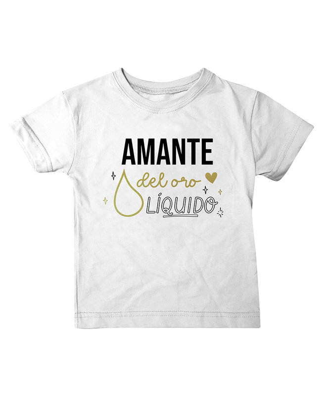 Playera de bebé. Amante del oro liquido
