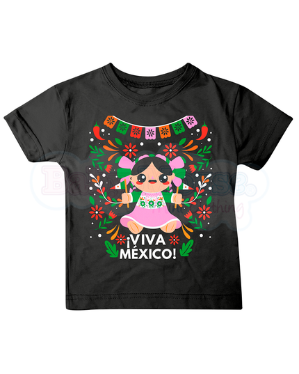 Playera Niña. Muñeca mexicana