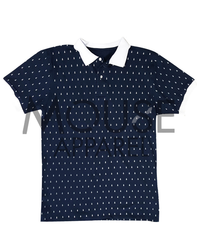 Playera caballero tipo polo. Anclas