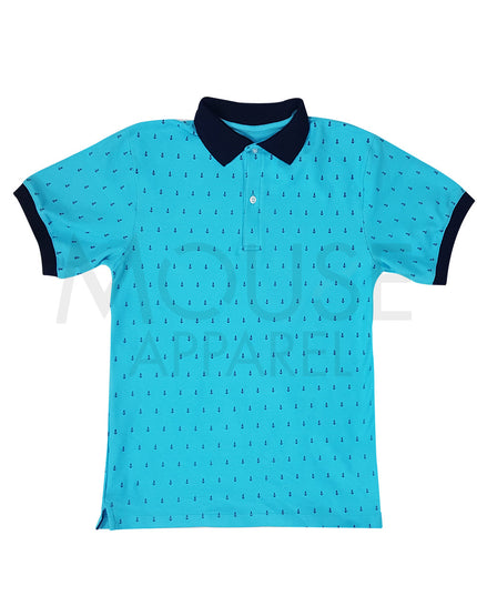Playera niño Tipo Polo. Anclas