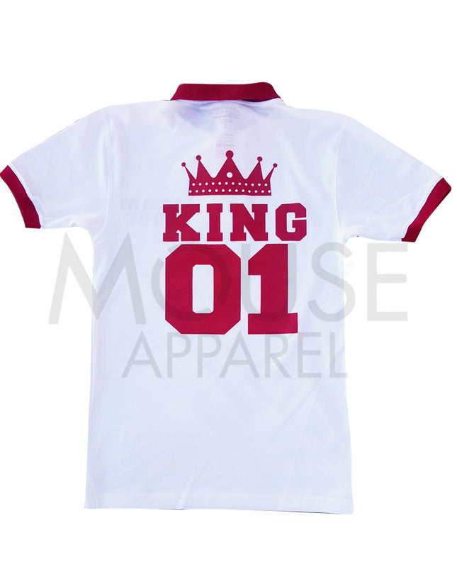 Playera Caballero tipo polo . Team Love