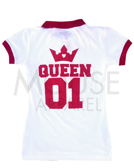 Playera Dama tipo polo . Team Love