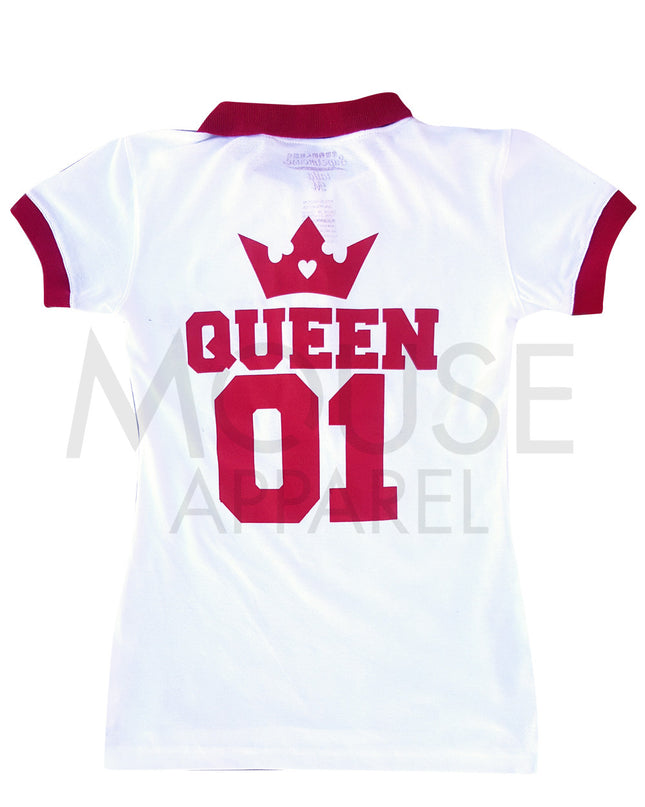 Playera Dama tipo polo . Team Love