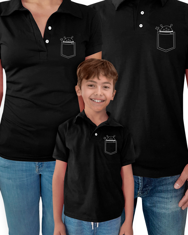 Playera tipo polo Bebé y Niño. Y más allá