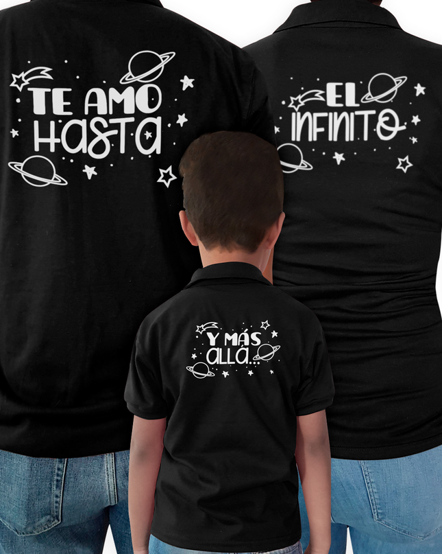 Playera tipo polo Bebé y Niño. Y más allá