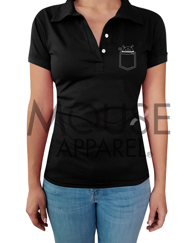Playera Dama tipo polo . El infinito