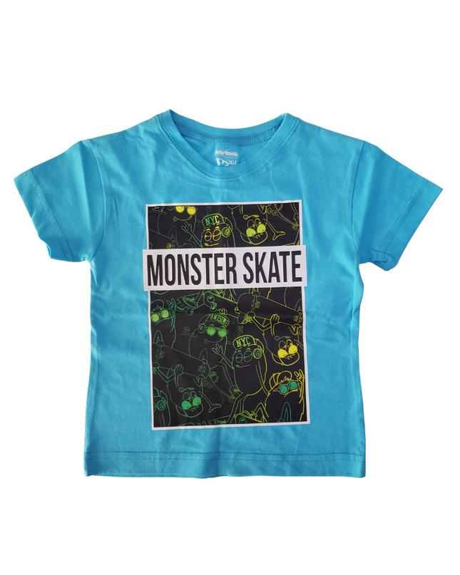 Playera kids niño. Monster Skate