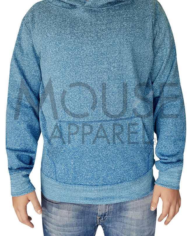Sudadera caballero con coderas. Azul