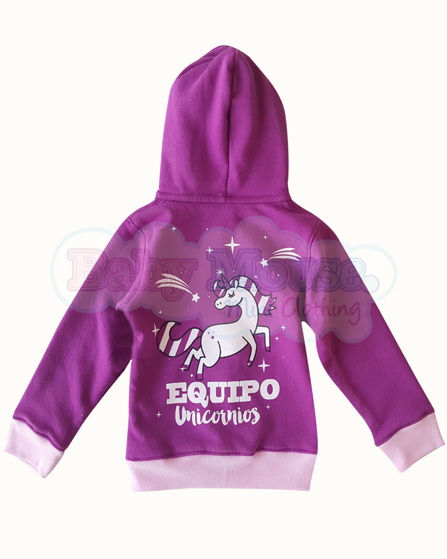 Set 3 pzas. Sudadera Equipo unicornios