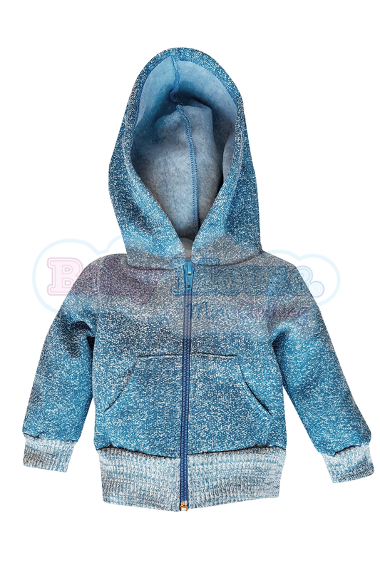 Sudadera Bebé con coderas. Azul