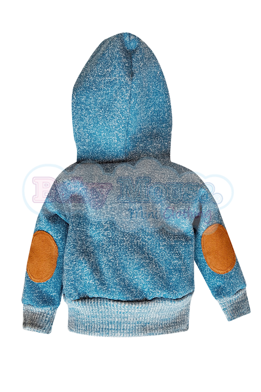 Sudadera Bebé con coderas. Azul