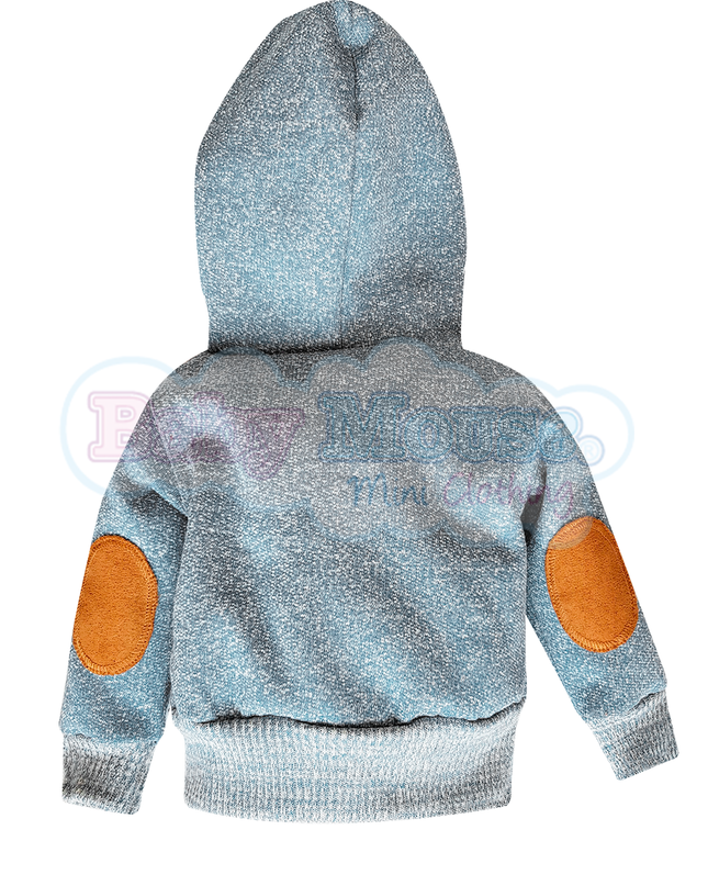 Sudadera Bebé con coderas. Gris