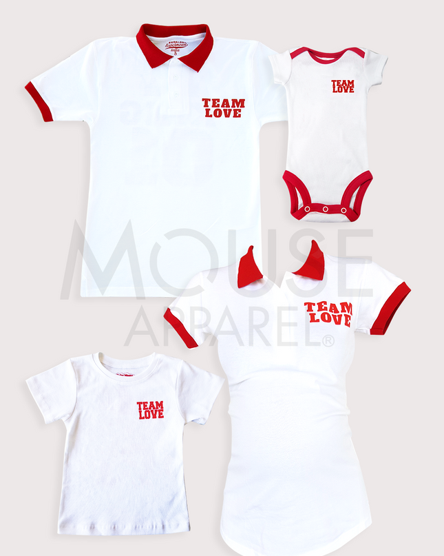 Playera Caballero tipo polo . Team Love